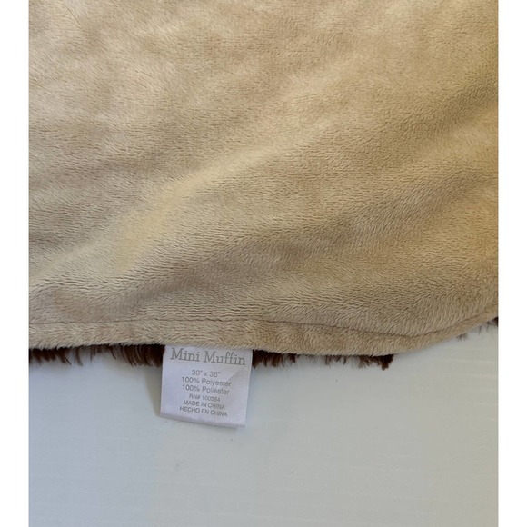 Mini Muffin Sleeping Bear Cloud Moon Star Brown Soft Baby Security Lovey Blanket - Picture 5 of 8